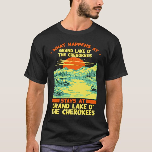 Camiseta Camping US Lake Vacation Grand Lake O' The Cheroke (Anverso)