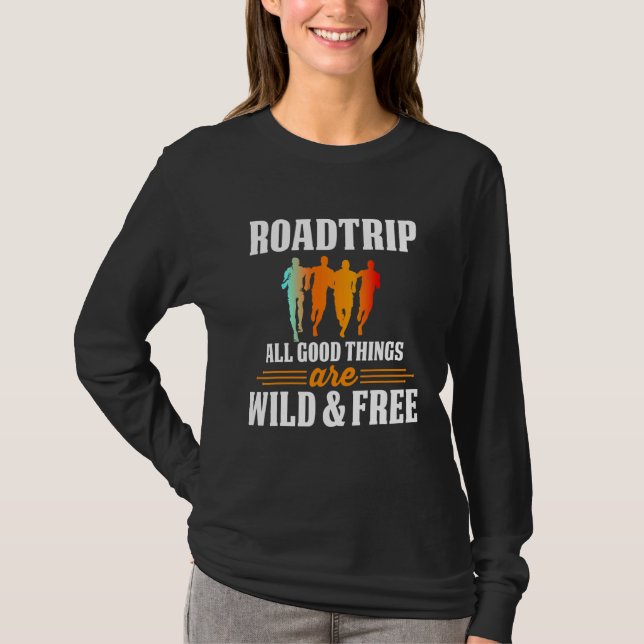 Camiseta Camping Viaje por Carretera Convertible Vanlife Ol (Anverso)