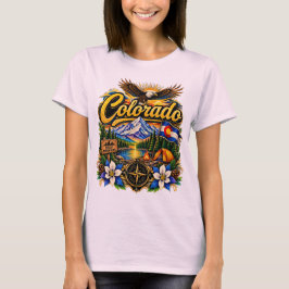 Camiseta Camping Vintage Montañas Rocosas de Colorado Águil
