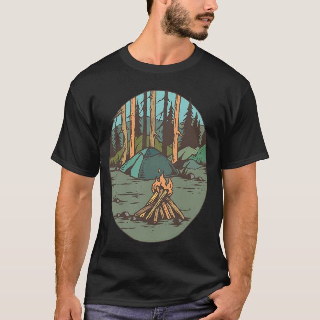 Camiseta Camping Wald divertido (Anverso)