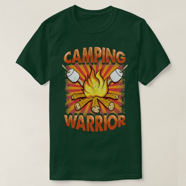Camiseta Camping Warrior Camp Fire Camper se enfurece (Diseño del anverso)
