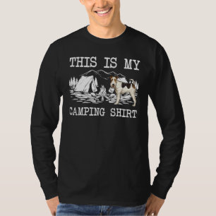 Camiseta Camping Wire Fox Terrier Perro Este Es Mi Camping