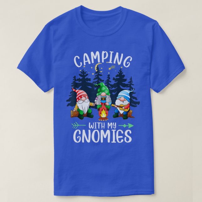 Camiseta Camping with my Gnomies Funny Gnome Camp Women Men (Diseño del anverso)