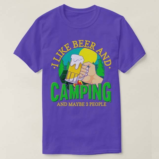 Camiseta Camping Y Cerveza (Diseño del anverso)