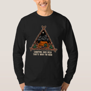 Camiseta Camping y cerveza, por eso campamento de bebedores