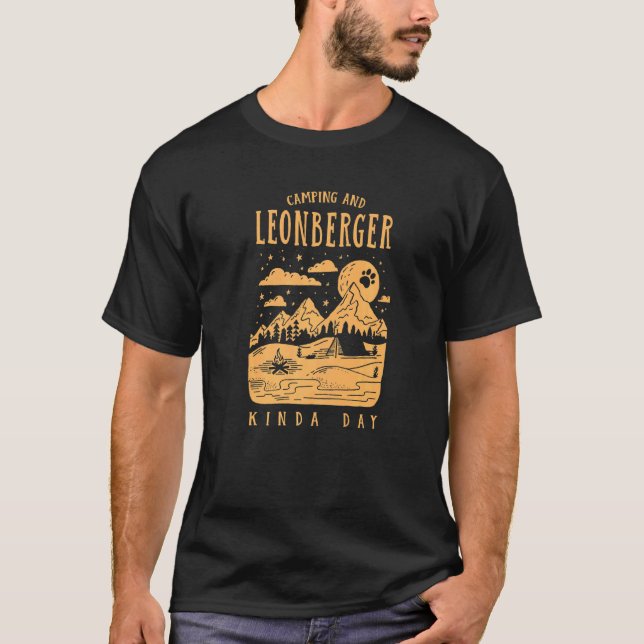 Camiseta Camping Y Leonberger Kinda Day Perro Perro León