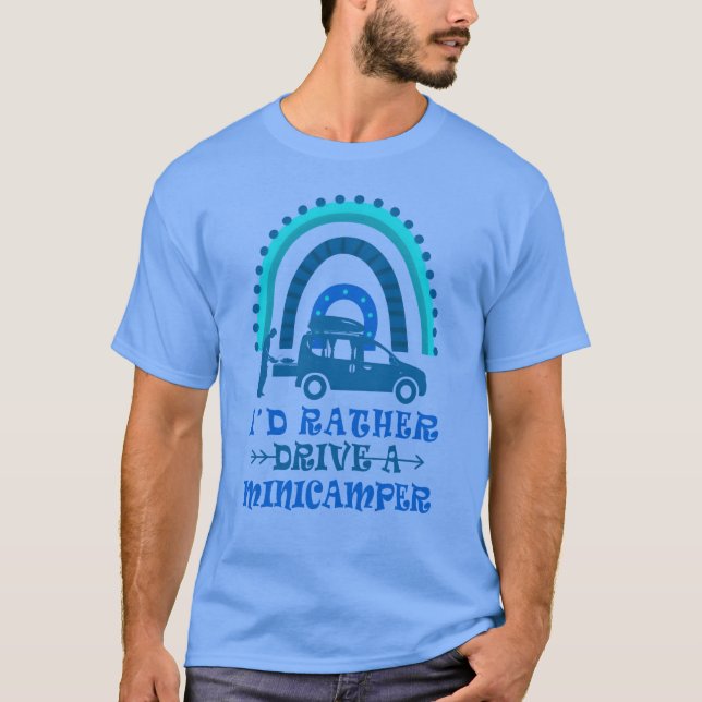 Camiseta CampingCamper MicrocamperravelCaravan sayings fami (Anverso)