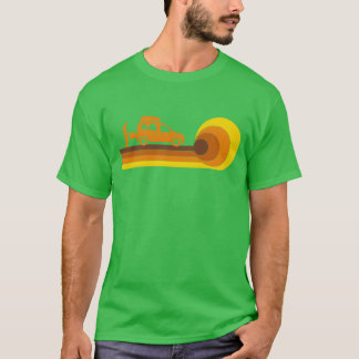Camiseta CampingCaravana Microcaravana 70s 80s chica