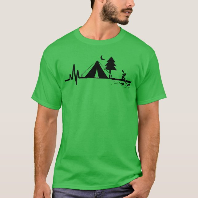 Camiseta Campingent Kayak Heartbeat Lifeline girl (Anverso)