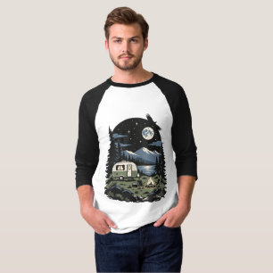 Camiseta Campista Bajo las Estrellas Regalo de Silueta Mí