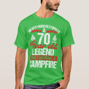 Camiseta Campista de 70 años de edad Escultismo Scout 70 Cu