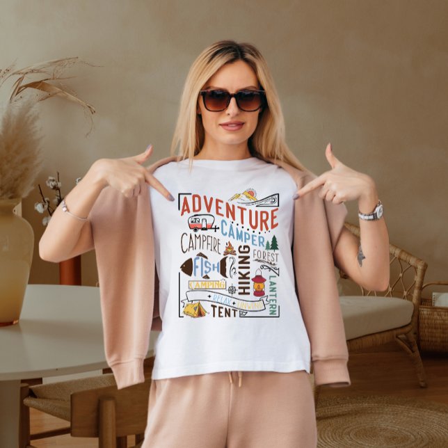Camiseta Campista de aventuras fogata  (Subido por el creador)
