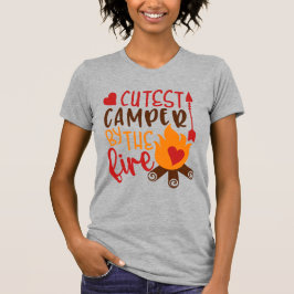 Camiseta Campista Más Bonito Junto a la Fogata Divertido Ca