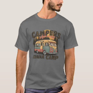 Camiseta Campistas Antiguos Van a Acampar amigo
