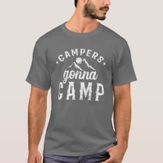 Camiseta Campistas van a acampar Vacaciones Libertad Montañ
