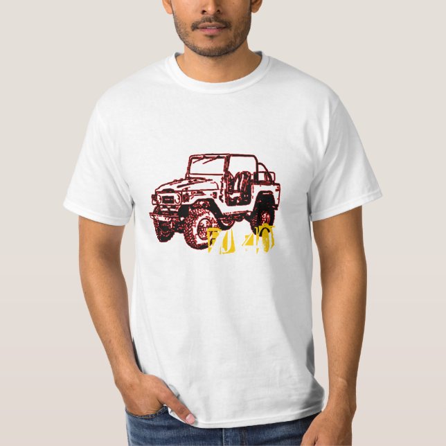 Camiseta campo a través de Toyota Fj40 (Anverso)