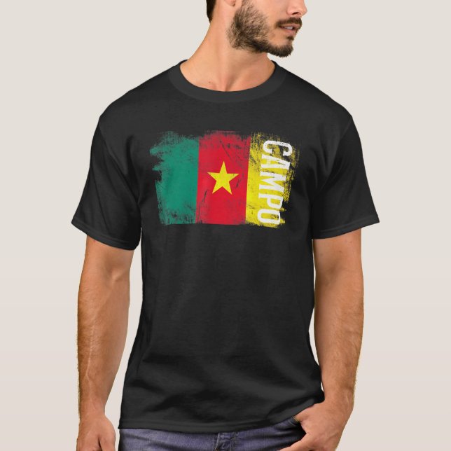 Camiseta Campo Camerún Para Hombres Cameruneses (Anverso)