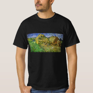 Camiseta Campo con montones de trigo de Vincent van Gogh