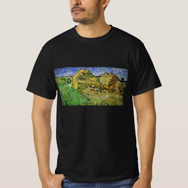 Camiseta Campo con pilas de trigo de Vincent van Gogh (Anverso)