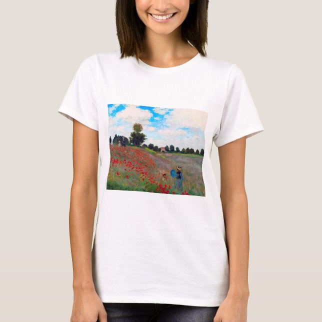 Camiseta Campo de amapola, Monet (Anverso)