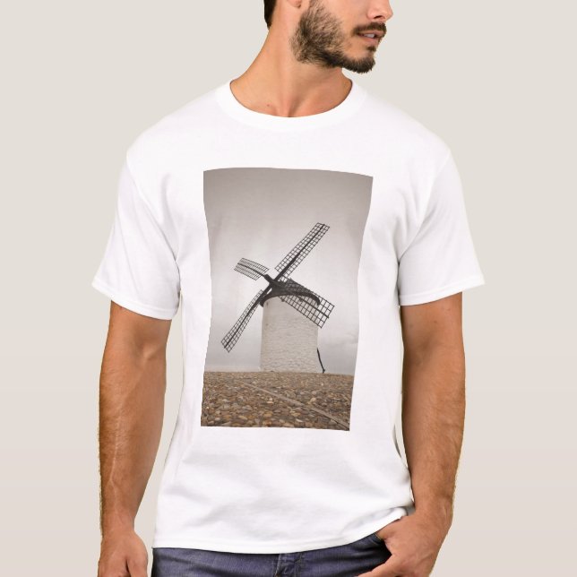 Camiseta Campo de Criptana, antiguos molinos de viento de L (Anverso)