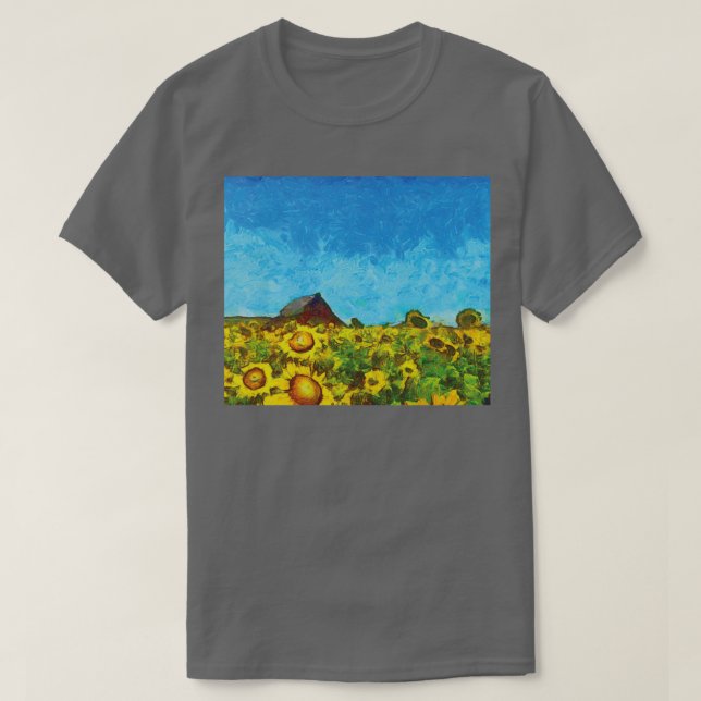 Camiseta Campo de girasoles (Diseño del anverso)