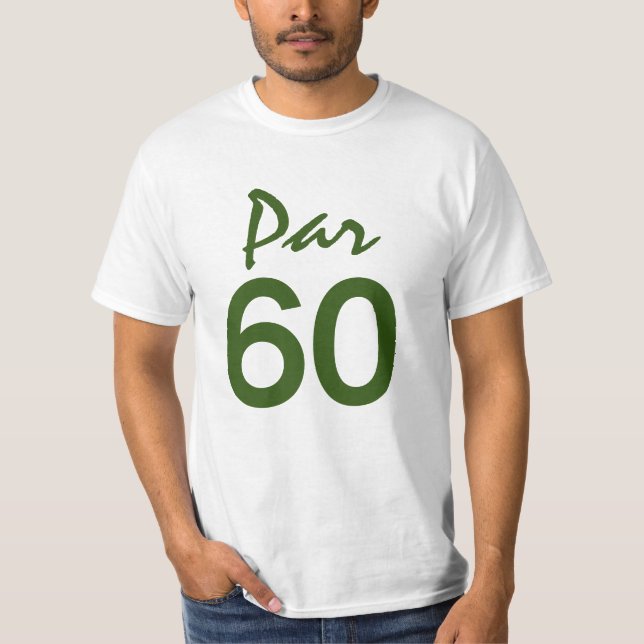 Camiseta Campo de golf número 60 para golfista de 60 años (Anverso)