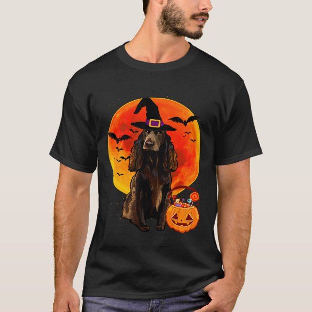 Camiseta Campo de Halloween Perro España calabaza Jack O La (Anverso)