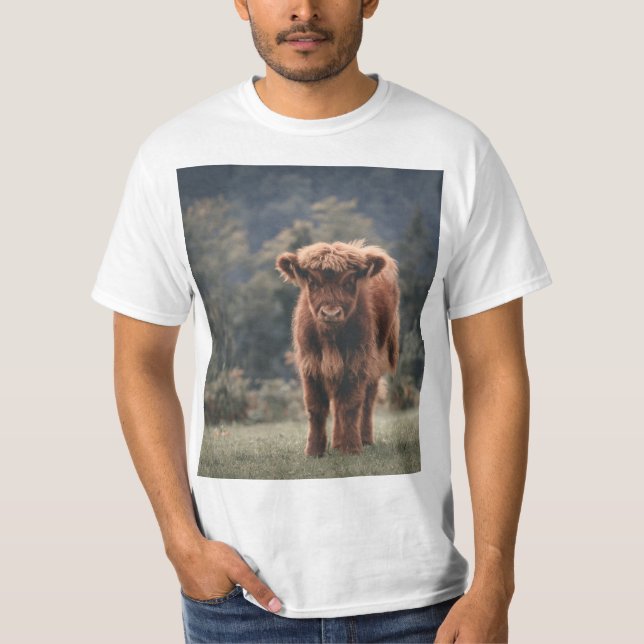 Camiseta Campo de hierba de otoño de ternera de vaca de las (Anverso)