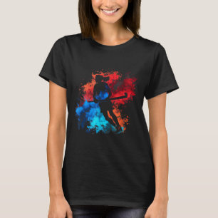 Camiseta Campo de Hockey Jugador de Hockey Flames Retro Fie