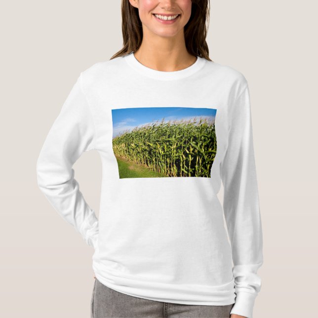 Camiseta campo de maíz y cielo (Anverso)