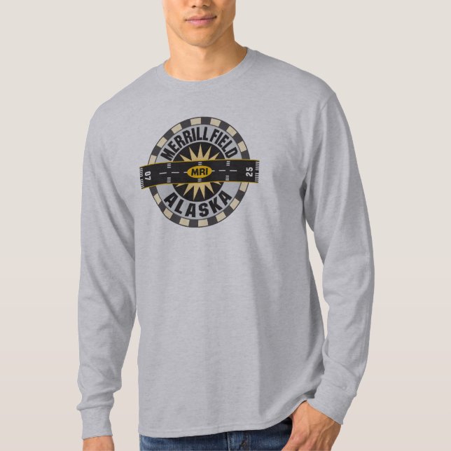 Camiseta Campo de Merrill, aeropuerto de AK MRI (Anverso)