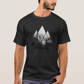 Camiseta Campo de minimalismo retro de árboles naturales al