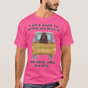 Camiseta Campo de perro de conducción de camiones