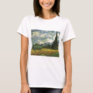 Camiseta Campo de trigo con cipreses, Vincent Van Gogh
