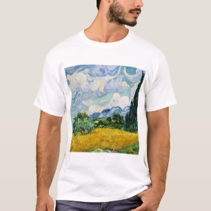 Camiseta Campo de trigo con cipreses Vincent Van Gogh.