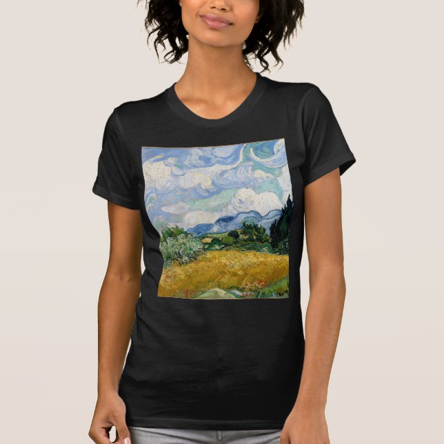 Camiseta Campo de trigo de Vincent van Gogh con arte de los (Anverso)