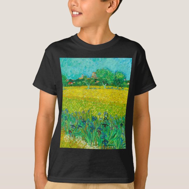 Camiseta Campo de Van Gogh con Lirios Cerca de Arlés (Anverso)