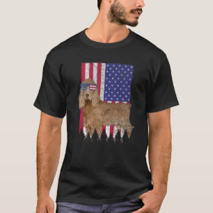 Camiseta Campo español Patriótico Perro USA Orgullo america