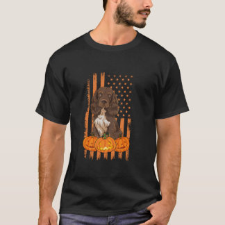 Camiseta Campo Español Perro Bandera Americana Halloween Pa