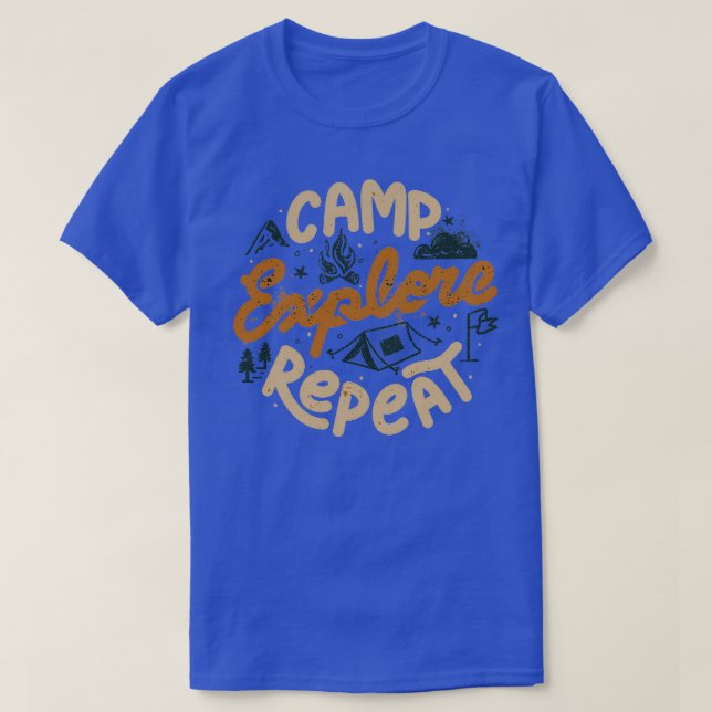 Camiseta Campo Explorar repetir por Tobe Fonseca (Diseño del anverso)