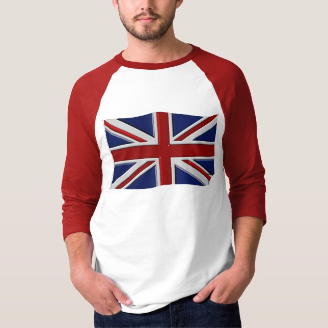 Camiseta CAMPO Patriótico DE LA BANDERA BRITÁNICA DE LA UNI (Anverso)