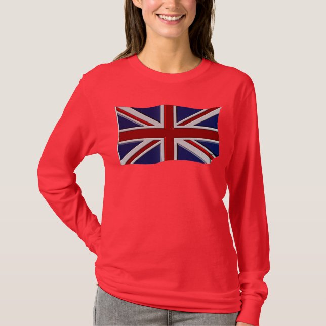 Camiseta CAMPO Patriótico DE LA BANDERA BRITÁNICA DE LA UNI (Anverso)