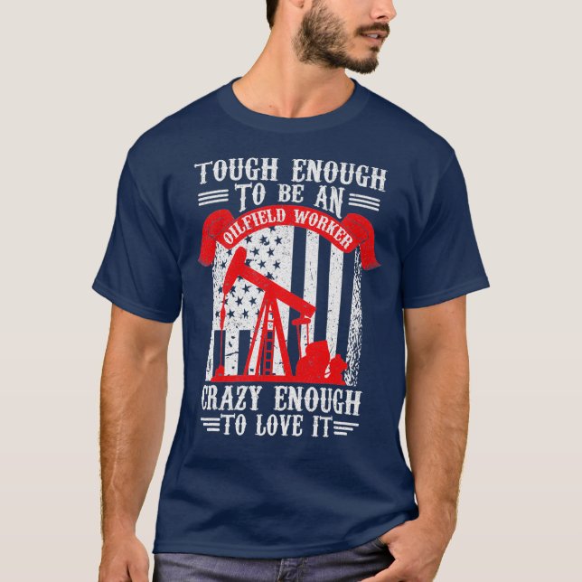 Camiseta Campo petrolífero de perforación petrolífera plata (Anverso)