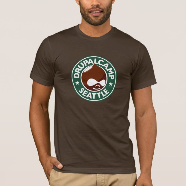 Camiseta Campo Seattle - Brown oscuro de Drupal (Anverso)
