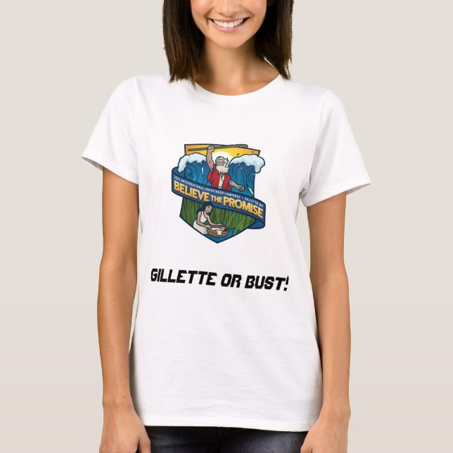 Camiseta Camporee internacional Gillette o Bust (Anverso)
