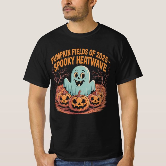 Camiseta Campos de calabaza de Halloween de la ola de calor (Anverso)