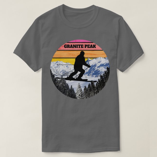 Camiseta Campos de esquí de granito de nieve Wisconsin Amer (Diseño del anverso)