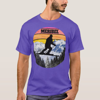 Camiseta Campos de esquí de moto de nieve Meribel, Francia