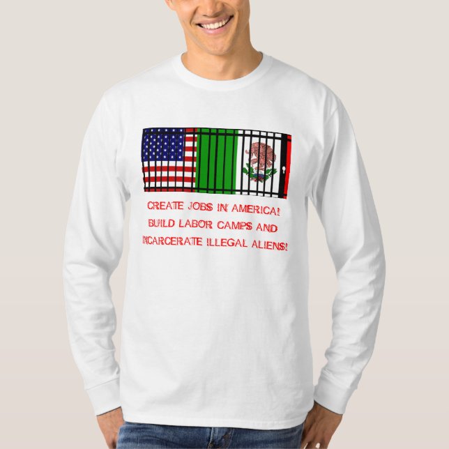 Camiseta campos de trabajo-4 ilegales (Anverso)